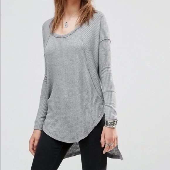 Free People Ventura Drippy Thermal Long Sleeve Sweater - Picture 3 of 8